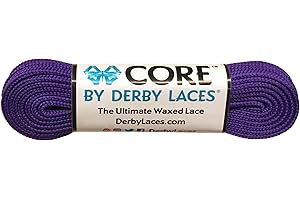 Derby Laces CORE Narrow 6mm Waxed Lace for Figure Skates, Roller Skates, Boots, and Regular Shoes