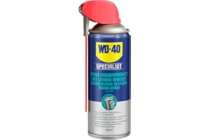 WD-40 Specialist Weißes Lithiumsprühfett Smart Straw 400ml – Schmierfett für Metall-auf-Metall-Verbindungen, für hohe Druckbelastung, ideal für Getriebe, Lager & bewegliche Teile im Fahrzeug