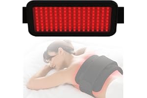 Jitesy Cinturón de terapia con luz roja infrarroja, relleno portátil de luz infrarroja cercana, cinturón de alivio de la inflamación muscular para la articulación del cuello de la rodilla