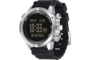 findtime Scuba Diving Computer Watch 100M Waterproof with Compass Altimeter Barometer ABC NDL Time Professional Watches for Swimmers Divers Sailing Surf Hiking, Black, sport