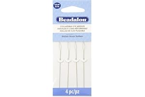 ARTISTIC WIRE Beadalon 2.5-inch Medium Collapsible Eye Needles, Pack of 4