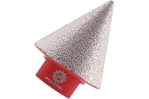 Brocas Chaflán Biselado Diamante 35mm - FOCSTOL Fresa Diamante para Agrandar y dar Forma Orificios Existentes en Azulejos para Porcelánico Cerámica Mármol Granito M14 Rosca