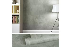 VEELIKE Papel Pintado Efecto Cemento 40cm x 900cm Papel Adhesivo Hormigón Papel Tapiz Gris Vinilo Autoadhesivo Pared Baño Papel Pared Vintage para Cocina Decorativo Dormitorio Salon Baño Impermeable