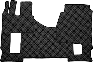 F-CORE Tappetini copricofani camion compatibile per MERCEDES ACTROS MP 4 01.11-12.18 ACTROS MP 5 01.19- Cabina 250cm Guida pieghevole NERO