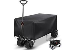 SCHLEUDER Copertura per carrello a mano, copertura per carrello pieghevole, in tessuto Oxford 420D, impermeabile, antivento, resistente ai raggi UV, colore nero (105 x 60 x 45 cm)