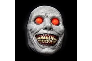 Original Cup Halloween mask Red Eyes scary | Luminous mask with red LEDs instead of eyes | Premium quality latex nature | Original disguise for Halloween and costume party