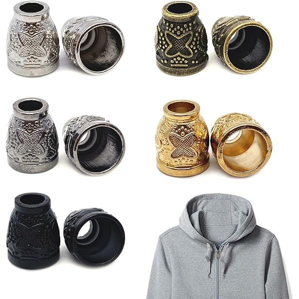 QUARKZMAN 10pcs Métal Cloche Bouchon, 4.5mm Conique Cordon