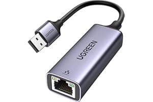 UGREEN USB Ethernet Adapter, USB 3.0 to1000 Mbps Gigabit Network Adaptor, Aluminum RJ45 LAN Internet Adapter Driver Free Compatible with Switch, MacBook Pro 2022 2020 2018,TV Box,XPS,Steam Deck