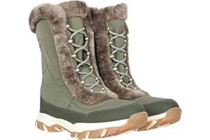 Mountain Warehouse Ohio Womens Snow Boots - Snow Proof Ladies Faux Fur Shoes, Thermal Tested -20 °C, IsoTherm - Winter Skiing, Winter Sports, Walking