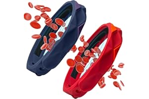 Nimedala Redup - Braccialetto sportivo antistatico con ioni negativi a infrarossi lontani, per uomo e donna (blu+rosso)