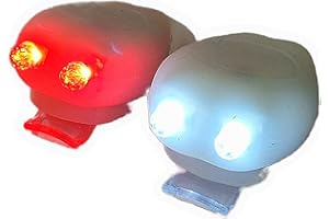 Sport Direct Bicycle Bike Cycle Mega MiniTM TWIN Silicone 2x2 LED Light Set White, Helmet Light