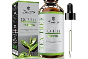 KANZY HAIR AND BEAUTY Kanzy Tea Tree Oil, Skin Remedy 60ml - Treatment for Hair, Face & Nails Natural Vegan Organic Tea Tree Oil