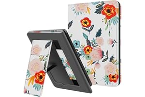 Ayotu Składane etui na zupełnie nowy Kindle (wydanie 11. generacji 2022), automatyczne budzenie/uśpienie, lekki stojak do zestawu głośnomówiącego z paskiem na rękę (nie pasuje do Kindle 2019)