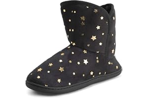 Polar Womens Memory Foam Zipper Faux Fur Covered Rubber Sole Indoor Outdoor Cosy Luxury Boot Slippers