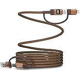 G+ Flash 4-in-1 100W Magnetic Charging Cable with LED Indicator, Self-winding, 480Mbps, 4 Ports (2 Type-C, Type-A, Lightning)