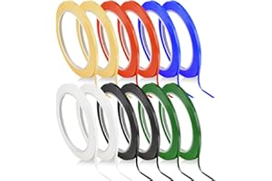 Littlegaofeithing 12 Stück 3 mm x 13 m Graph Diagramm Band Whiteboard Klebeband,dünnes Klebeband,Büro und Zuhause