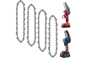 Set med 4 6 tums motorsågskedjor, minimotorsågskedjor, ingen kedja 1/4 tum motorsåg bärbar elektrisk kedja, 6 tums motorsågsk