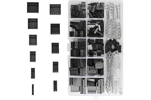 KULANNDER 620 Piezas 2.54 mm Paso 1 2 3 4 5 6 Pin JST SM Carcasa Conector Dupont Macho Hembra Pin Pinza Terminal Crimpado Conector Kit de Surtido con Caja de Plástico Transparente