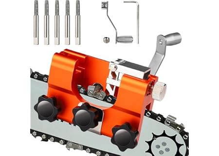 Motorsågsslipmaskin, bärbar handvev, motorsågsslipare med 5 sliphuvuden, motorsågar, kedjeslipmaskin - Amazon Deal & Rabatt