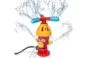 OBEST Water Sprinkler Kids Outdoor,Lawn Sprinkler for Kids, Hydrant Sprinkler Toy,Water Toy Garden with Rotating Nozzles for Boys Girls Gift Interactive Outdoor