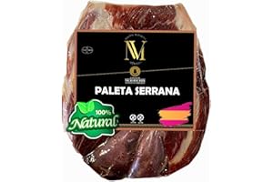 THE BLACK HOOF 2.5 Kg Jambon Serrano RESERVA Espagnol Désossé et 100% Naturel- Jamon Serrano Sans Os (Épaule) - Paleta Serrana Curada RESERVA Deshuesada