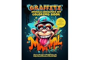 The Graffiti Animals Characters Art Coloring Book for Adults and Teens:: Gorgeous drawing, Graffiti letters, fonts and unique Characters Animals in street art style!