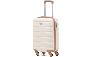 Flight Knight Maleta Rigida Ligera de 4 Ruedas, Equipaje de Mano de Cabina Aprobado para Mas de 100 Aerolineas Incluidas British Airways, easyJet, Jet2 & Wizz 55x35x20cm - Cerradura TSA