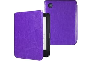 DMluna Étui Slimshell pour Kobo Clara Colour/BW/ 2E, Tolino Shine Colour/Shine 5/4, Coque de Protection Magnétique avec Fonction de Plume de Sommeil de Réveil Automatique, Violet Pailleté