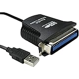 rhinocables® 1m USB to Parallel IEEE 1284 Centronics Cable - Connect Old Style Printers to USB