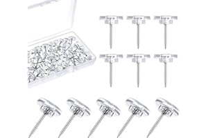 MOBOOY Clear Push Board Pins for Pinboard - 150Pcs Drawing Pins with Storage Box, Thumb Tacks for Cork, Notice and Bulletin Boards - Map Pins Posters for Wall Hangings, Cork Board, School & Office Use
