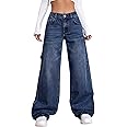GRECIILOOKS Regular Fit Pant Baggy High Waist | Bell Bottom Jeans for Women