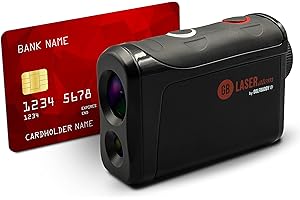 GOLF BUDDY GolfBuddy GB Laser Atom - Telémetro de Golf de Bolsillo, diseño Compacto, Recargable, tecnología ZST, buscador de Alcance de 880 Yardas, Distancia Ajustada de Pendiente - Edición Negra