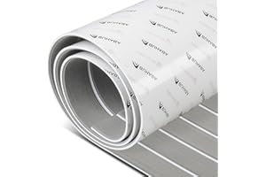 Abahub Finto Teak per Barca Eva Schiuma Autoadesiva Moquette Nautica Accessori Barca Pavimentazione Antiscivolo Marine Boat Decking Mat per Barche Piscina Yacht 121x42cm, 243cm x6/42/60/73/91/115cm