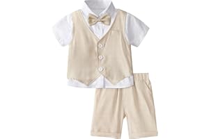 mintgreen Baby Anzug Set, 3st Hochzeits Tauf Outfit Hemd + Weste + Shorts
