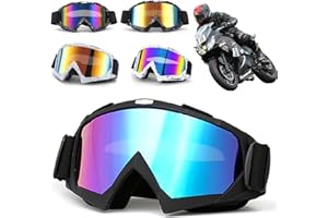 DONGZQAN Gogle motocyklowe dla osób noszących okulary, okulary motocrossowe, do kasku, akcesoria do motocrossu, dla mężczyzn i kobiet, młodzieżowe dopasowanie do okularów, UV400, wiatroszczelne