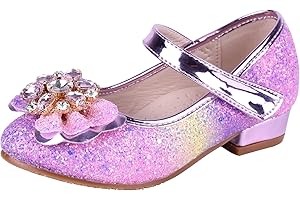 AQIYI Mädchen Prinzessin Schuhe Kinder Party Glitzer Pumps Hochzeitskleid Schuhe Mädchen Mary Jane Tanzschuhe