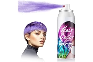 MOFAJANG Spray Couleur Pour Cheveux Pourpre, Laque Temporaire Colorée Pour Cheveux, Spray Colorant Capillaire Lavable À Usage Unique Pour Fête Costumée Cosplay Halloween, Coloration Rapide -100ml