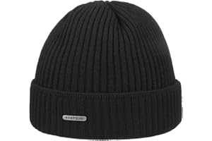 STETSON Bonnet Parkman Femme/Homme - Made in Italy,Made The EU Bonnets à Revers en Reps de Ski avec Automne-Hiver