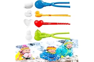 WTZWYFWJ Palla di Neve Creatore,4 Pezzi Clip per Palla di Neve,Giocattoli per Fare Palle Neve,Muffa Palla di Neve per attività All'aperto dei Bambini sulla Neve/Spiaggia,Casuale Clip per Palle di Neve