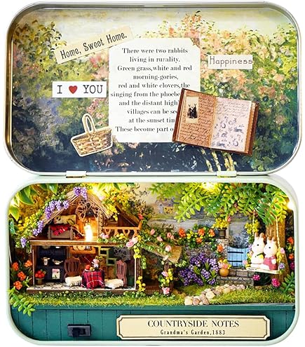 WDC Lot De 3 Boîtes De Théâtre, Maison De Poupée, Scène Miniature E Etain Boite A Jouet Kit De Meubles Miniatures Kit De Amz B08y