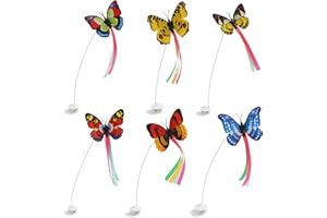 Suhaco Cat Toys Butterfly Replacements, Interactive Butterfly Cat Toy Kitten Toys for Indoor Cats Electric Rotating Teaser Butterfly for Kittens, Automatic Self Playing Kitten Toy (Replacement)
