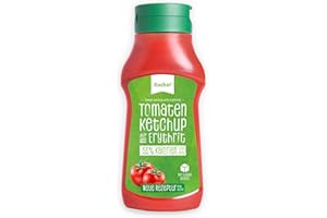 Xucker Ketchup mit Erythrit - Xucker Tomatenketchup ohne Zucker-Zusatz I Ketchup zum Grillen, Kochen & Würzen I 55% weniger K