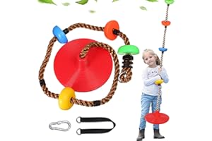 Forhome Arrampicata Corda Altalena,Altalena da arrampicata per bambini,Altalena per arrampicata su corda,Corda da Arrampicata per Disco,Altalene Bimbi Swing Altezza Regolabile, da 2 metri a 100 kg