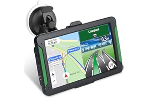 TOUTBIEN Sat Nav, 7 inch GPS Navigation for Car Truck HGV Lorry Motorhome with Driver Alerts, Lane Guidance, POI, UK Europe Maps Installed & North America Map Downloadable & Map Update without Subscription