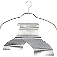 Mawa Reston Lloyd Silhouette Ultra-Thin Series, Non-Slip Space Saving Shirt Hanger, Style 42/FT, Pack of 20, Silver, 20 Count