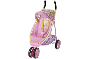 ZAPF CREATION BABY born Poussette Jogger pour Poupée de 43 cm - pour les Petites Mains, Jeu Créatif Suscite l'Empathie et Développe les Aptitudes Sociales, pour les Petits de 3 ans et + - Contient un Sac de Courses