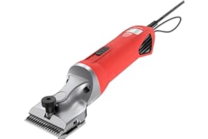Masterclip Hunter Horse Clipper - Mains Powered Heavy Duty Horse Clippers Fitted with A2 Fine Cut Blades - Suitable for All Coat Types [Red]