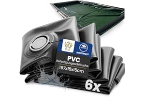 HAF Befestigung für Poolplanen (6 Stück) – Als Wassersack oder Sandschlauch nutzbar – 197 cm Lange Abdeckungshalter für Pools – 0,6mm Robustes PVC zur frostsicheren Überwinterung