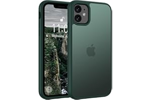 Andwing Matt Hülle für iPhone 11 6,1 Zoll, Militärstandard FallSchutz Handyhülle für iPhone 11, Mattierte Durchscheinende Rückseite Schutzhülle, Anti-Fingerabdruck Kratzfest Haltbar(Grün)