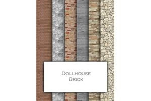 Dollhouse Brick: Brickwork textured wallpaper for decorating doll's houses and model buildings. Beautiful sets of papers for your model making.